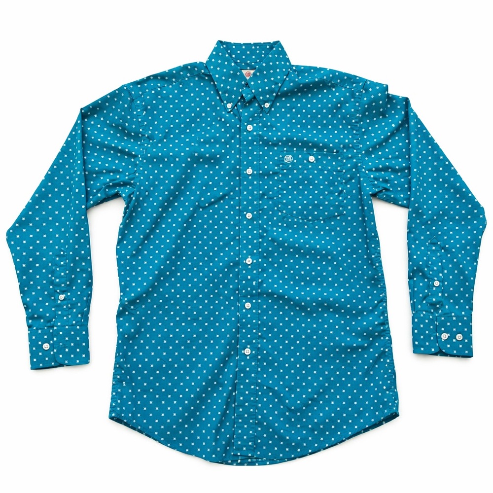 Wrangler Teal Button-Up Shirt – Size Sm